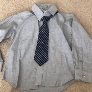 Boy’s Grey buttoned shirt with tie